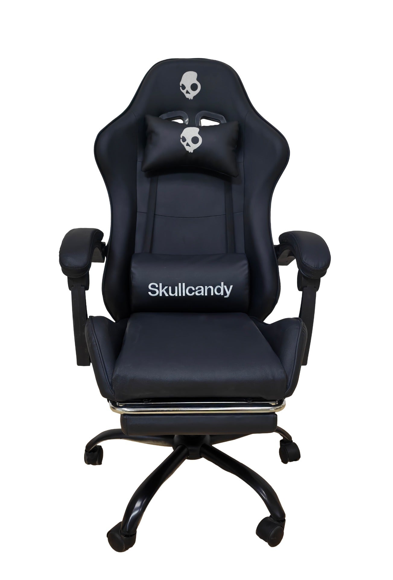 SILLA GAMER SKULLCANDY POSAPIÉS NEGRO Y BASE METÁLICA NEGRO - 1