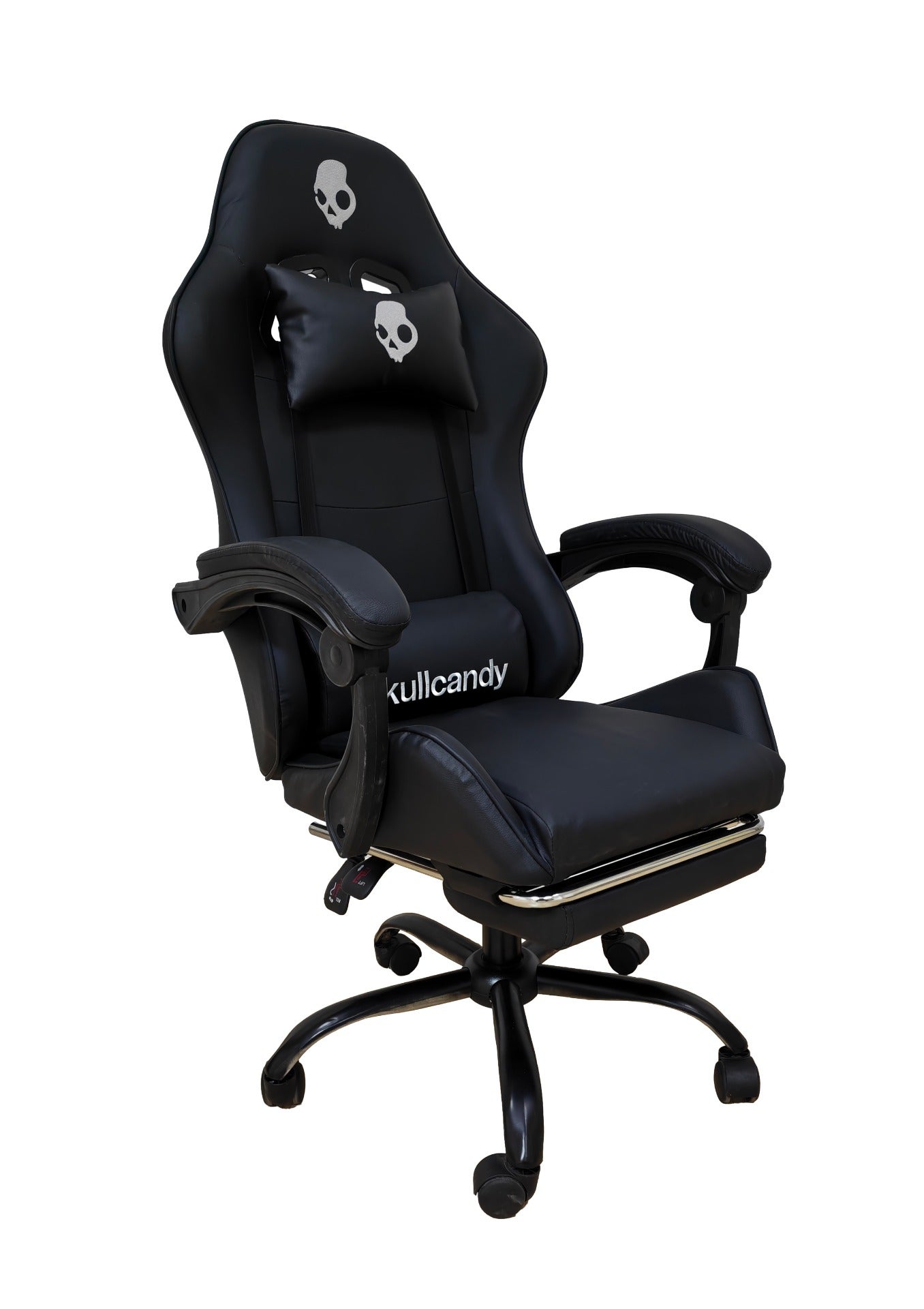 SILLA GAMER SKULLCANDY POSAPIÉS NEGRO Y BASE METÁLICA NEGRO - 2
