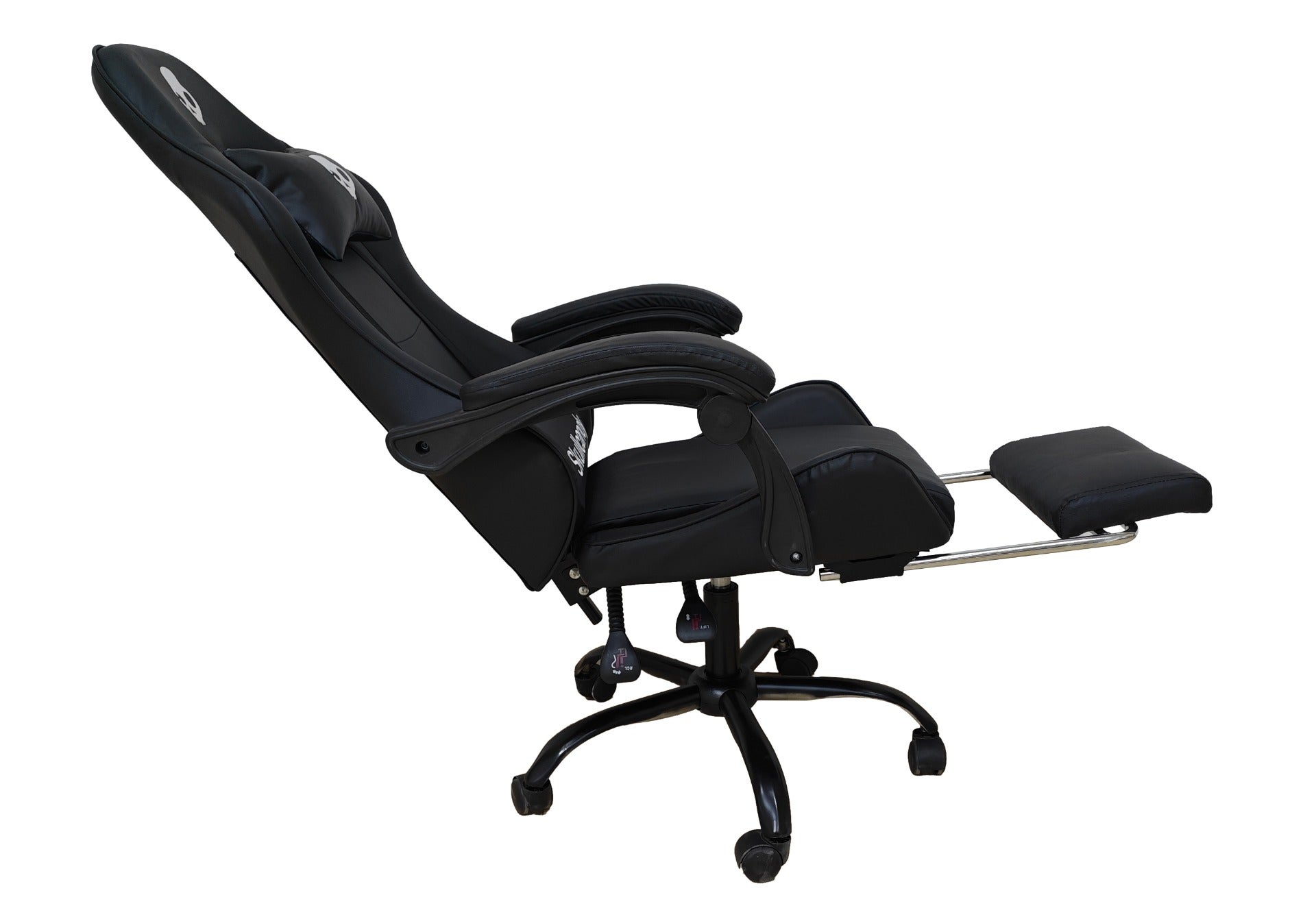 SILLA GAMER SKULLCANDY POSAPIÉS NEGRO Y BASE METÁLICA NEGRO - 4