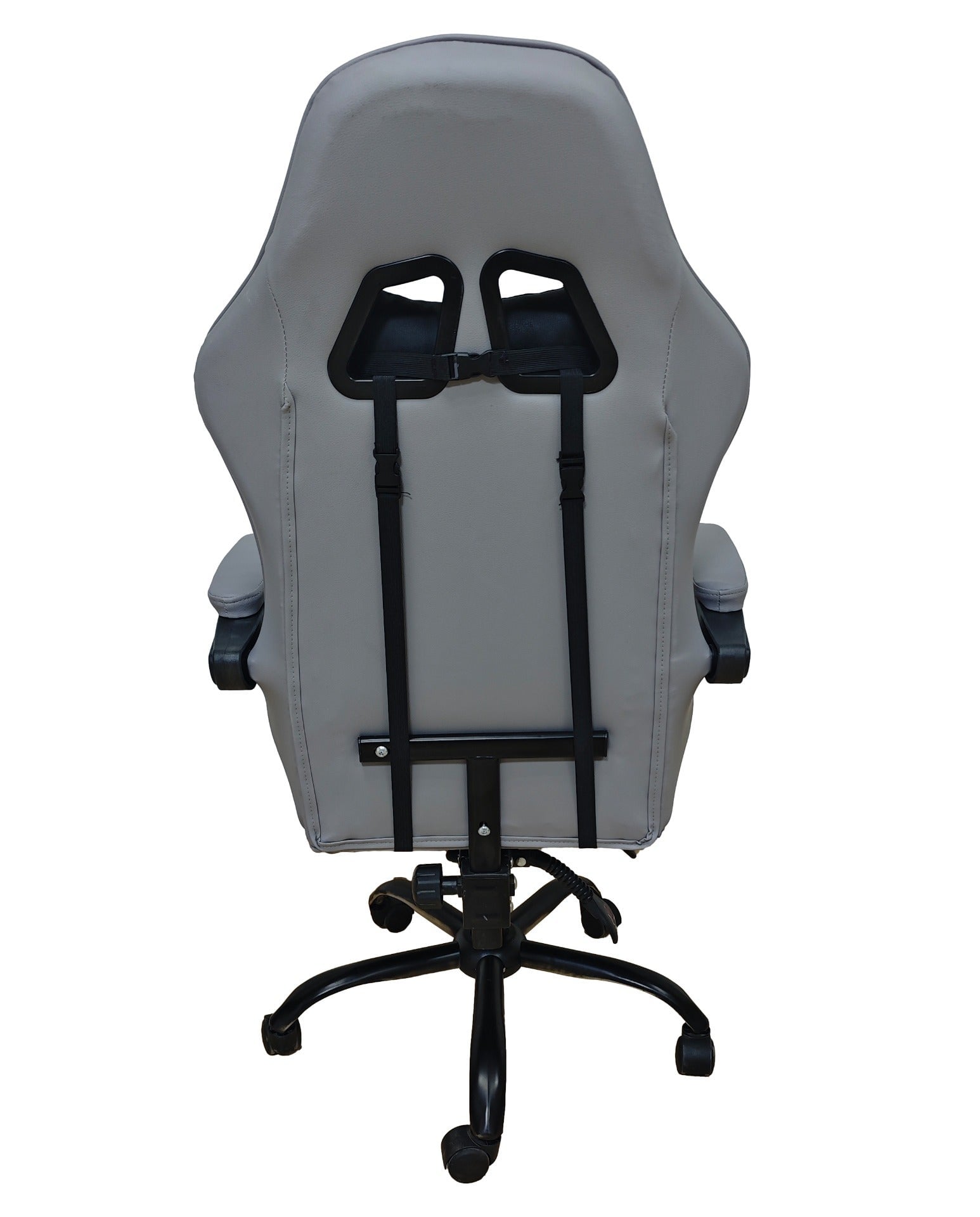 SILLA GAMER SKULLCANDY CON POSAPIÉS GRIS Y BASE METÁLICA NEGRO - 5