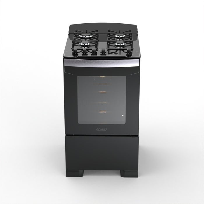 COCINA A GAS COLDEX 4 HORNILLAS 52CM CX527N PLUS NEGRO - 1