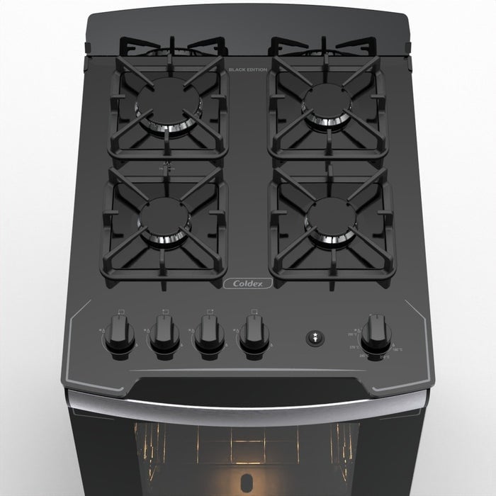 COCINA A GAS COLDEX 4 HORNILLAS 52CM CX527N PLUS NEGRO - 3