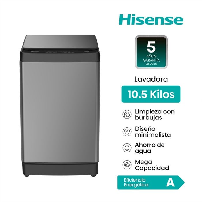 LAVADORA HISENSE 10.5KG CARGA SUPERIOR WT3K1131UT - 1