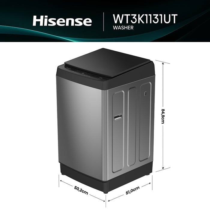 LAVADORA HISENSE 10.5KG CARGA SUPERIOR WT3K1131UT - 3