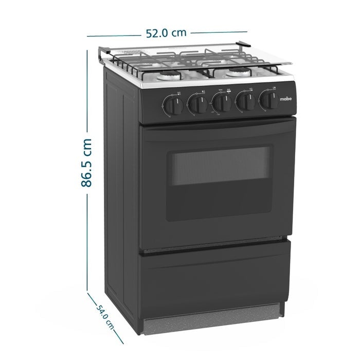 COCINA DE PISO MABE A GAS 51CM EMP2000AN0 NEGRO - 3