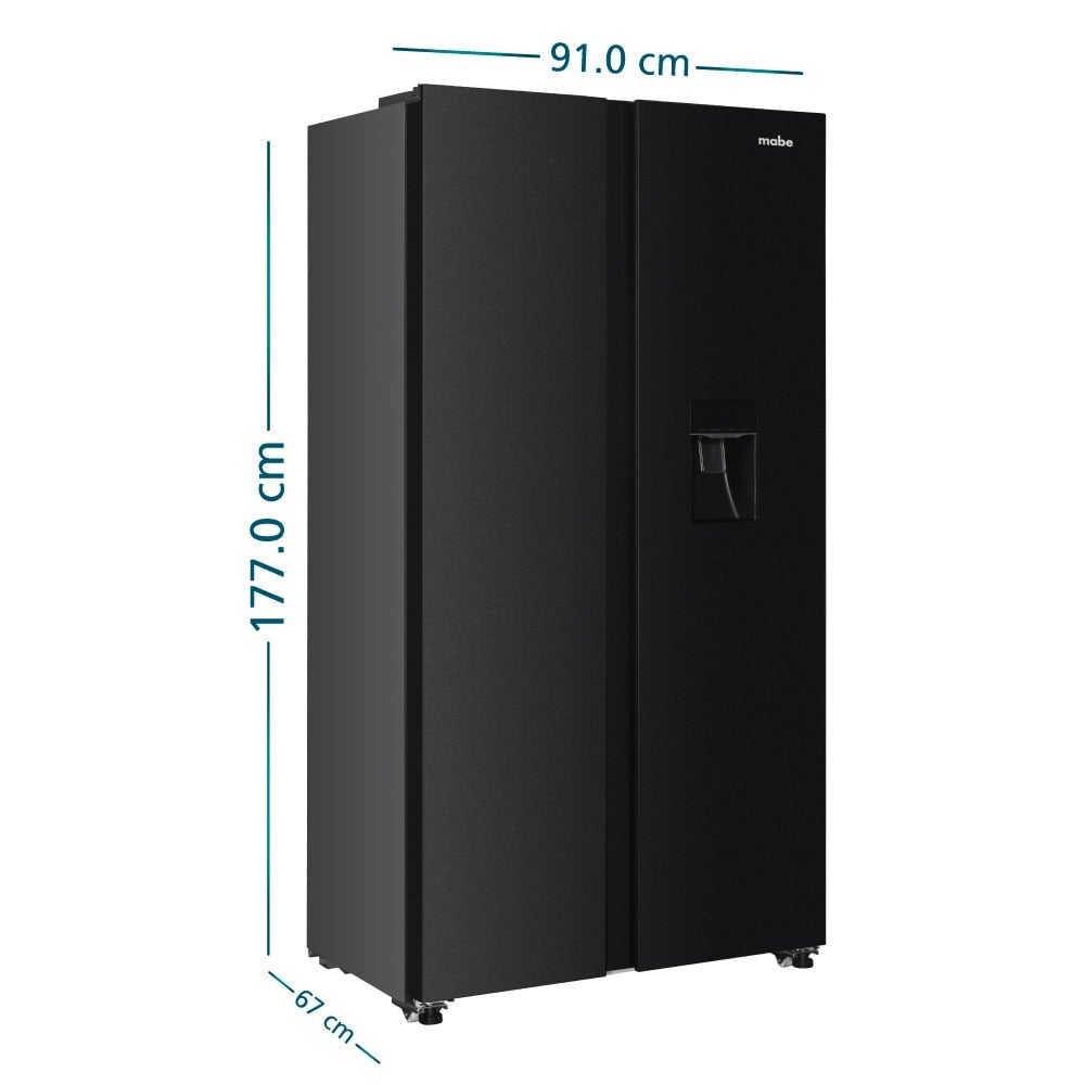 REFRIGERADORA MABE 520LT SIDE BY SIDE NO FROST MSD565QMLSP0 NEGRO - 3