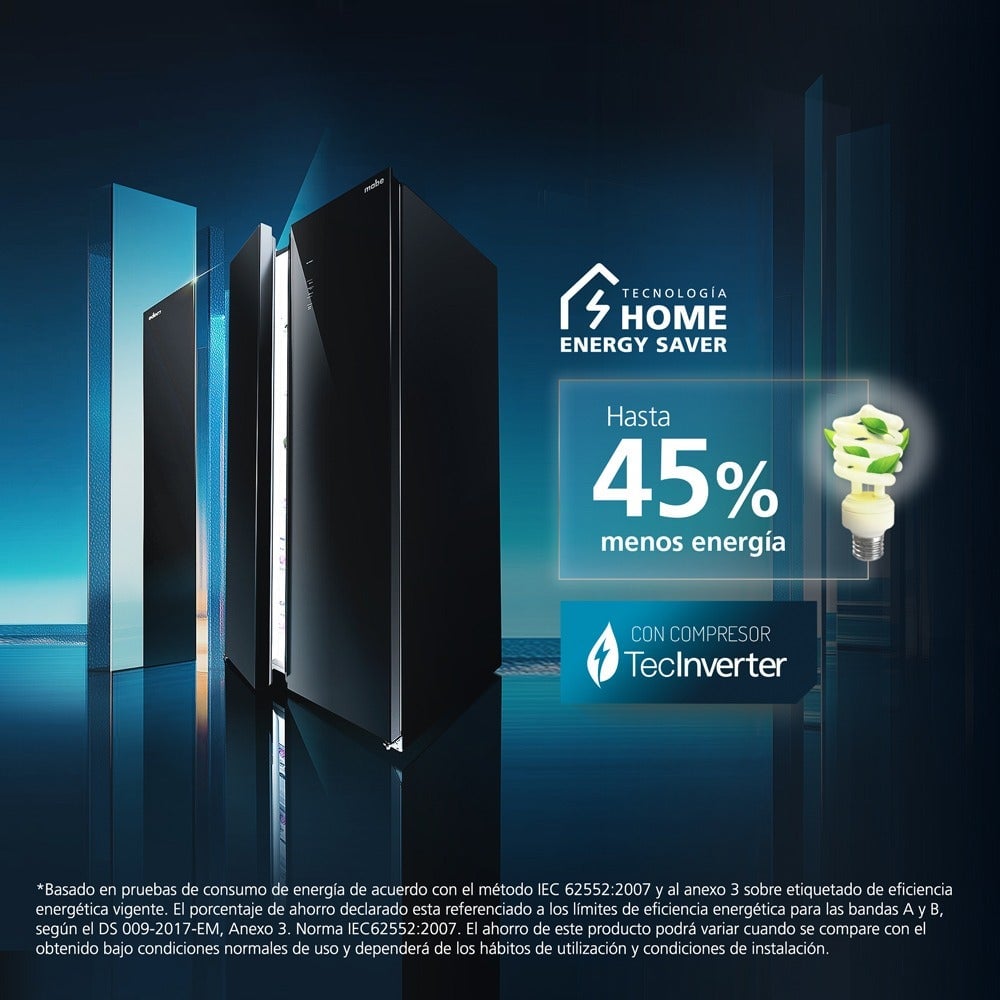 REFRIGERADORA MABE 520LT SIDE BY SIDE NO FROST MSD565QMLSP0 NEGRO - 4