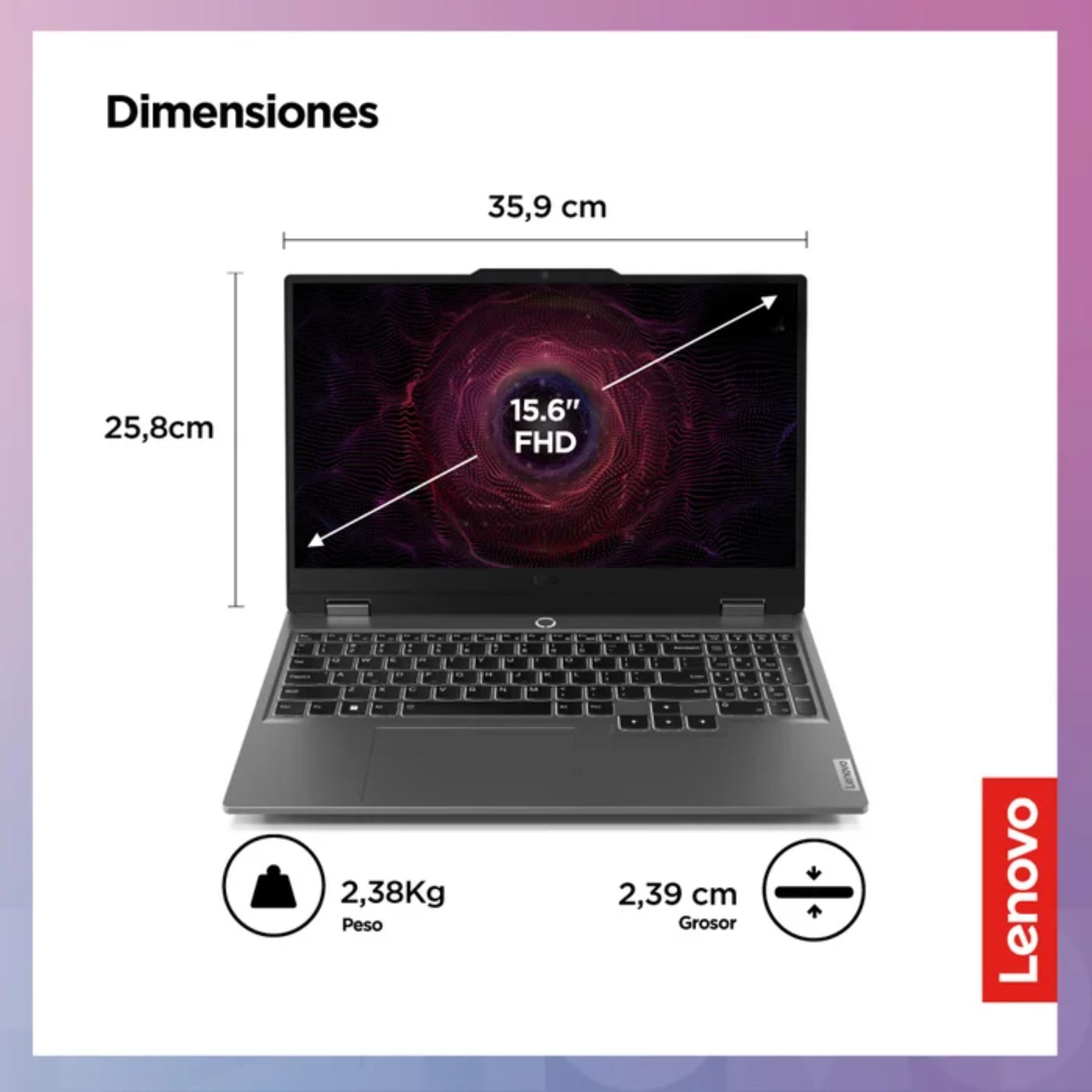 LAPTOP IA LENOVO LOQ 15.6' FHD 144HZ AMD RYZEN 5 512GB 8GB RTX 3050 - 2