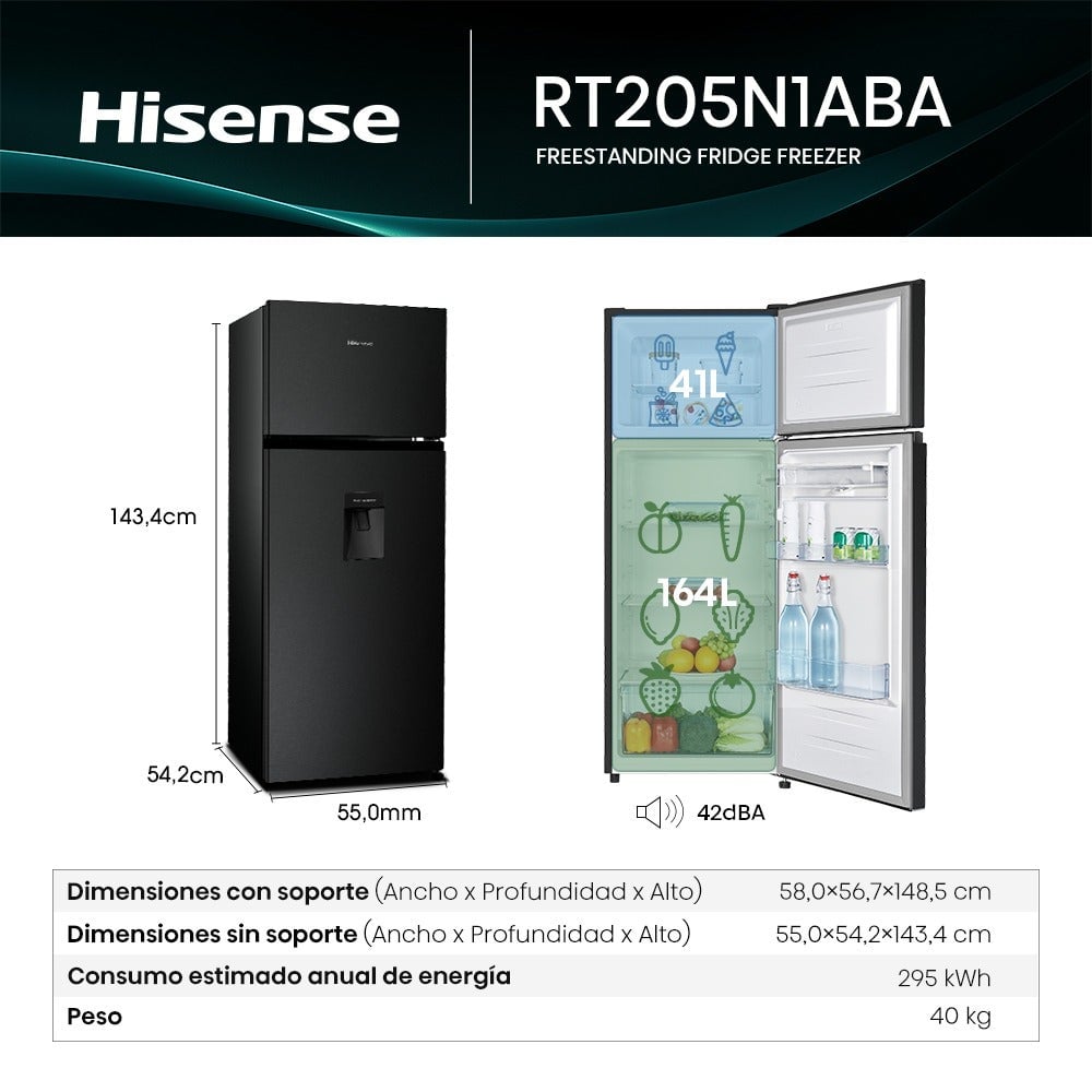 REFRIGERADORA HISENSE 205LT TOP MOUNT RT205N1ABA - 4