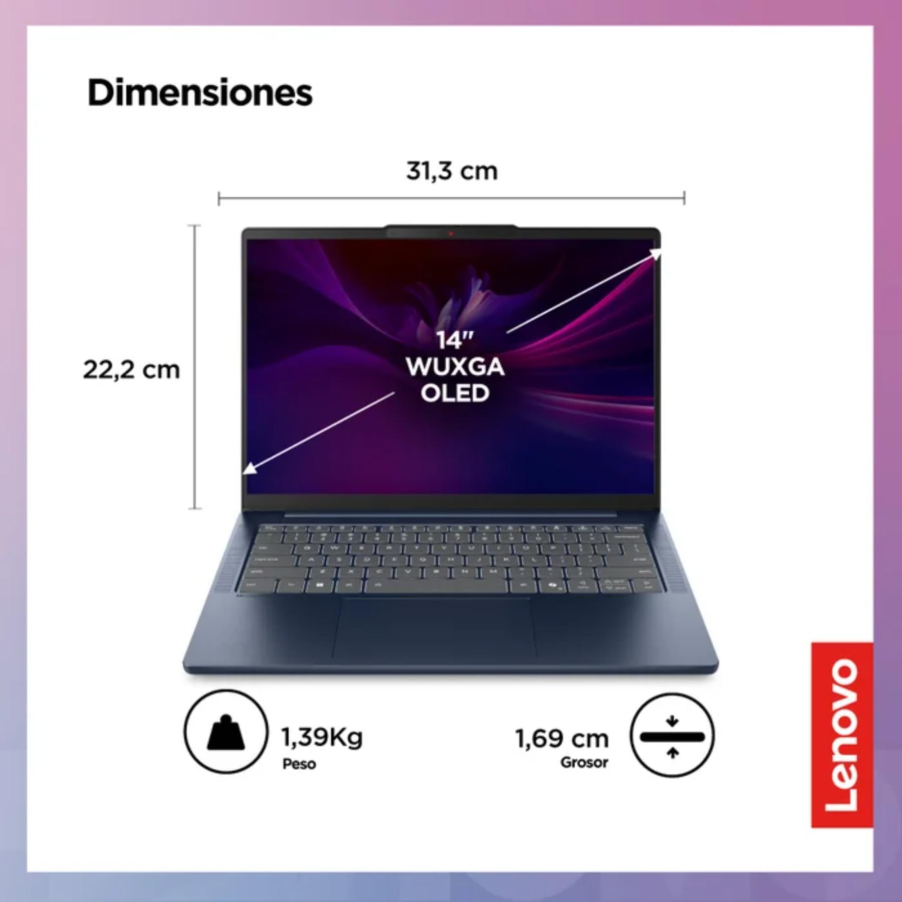 LAPTOP IA LENOVO IDEAPAD SLIM 5I 14' OLED INTEL CORE ULTRA 9 512GB 16GB WUXGA - 2