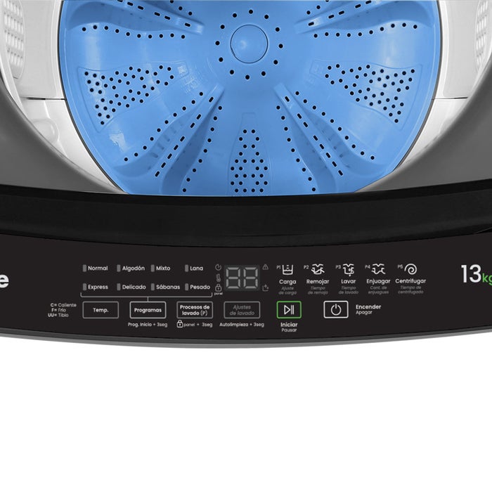 LAVADORA MABE 13KG AQUA CARE AUTOMÁTICA DIAMOND LMAP3120WDGBB0 GRAY - 6
