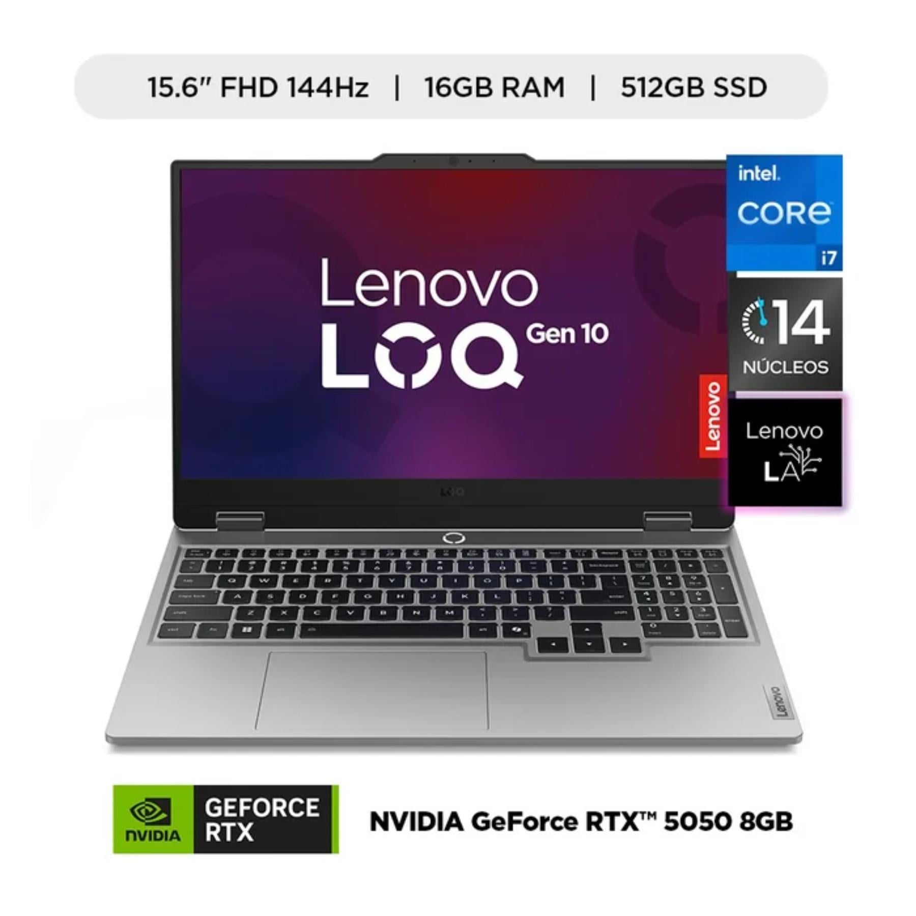 LAPTOP LENOVO 15.6' LOQ INTEL CORE I7 16GB 512GB SSD RTX 5050 - 1