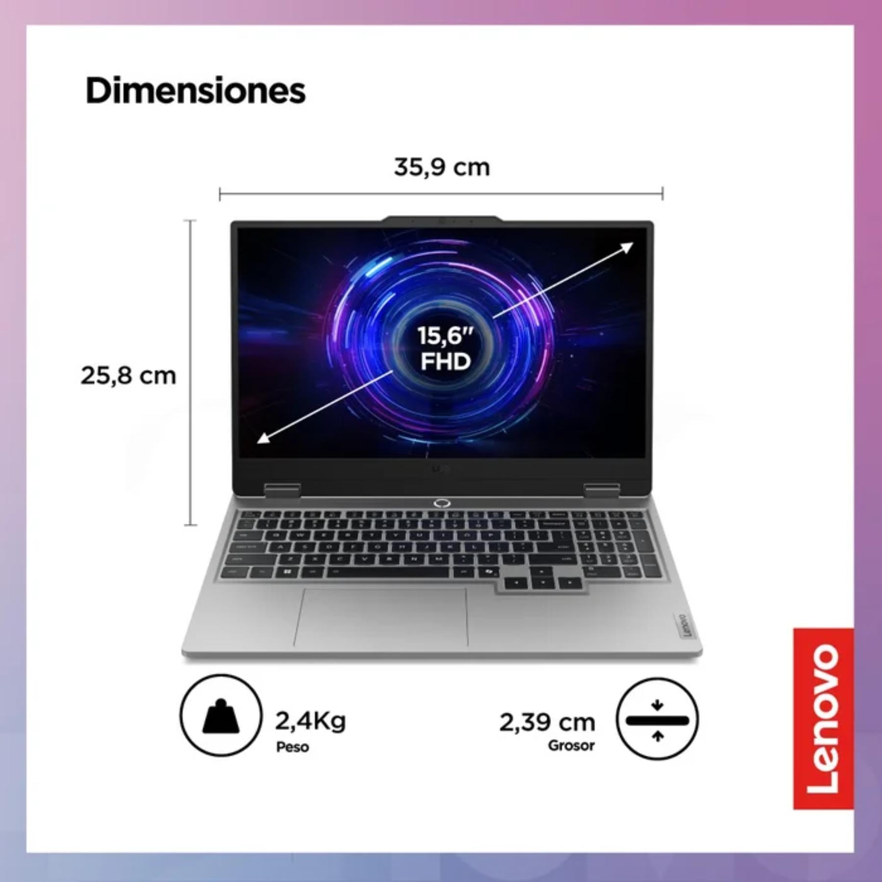 LAPTOP LENOVO 15.6' LOQ INTEL CORE I7 16GB 512GB SSD RTX 5050 - 2