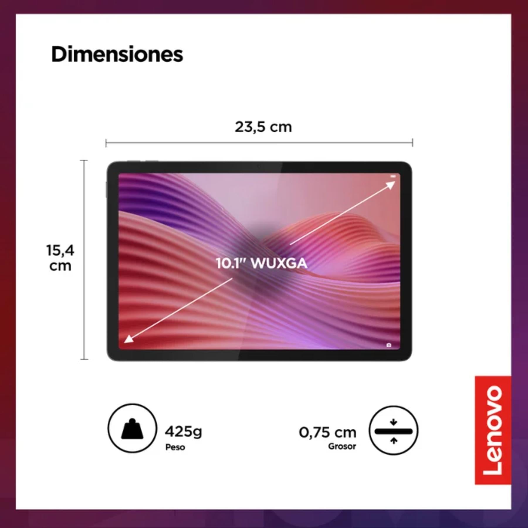 TABLET LENOVO TAB 10.1' MEDIATEK HELIO G85 4GB 128GB EMMC 4G LTE WUXGA - 6