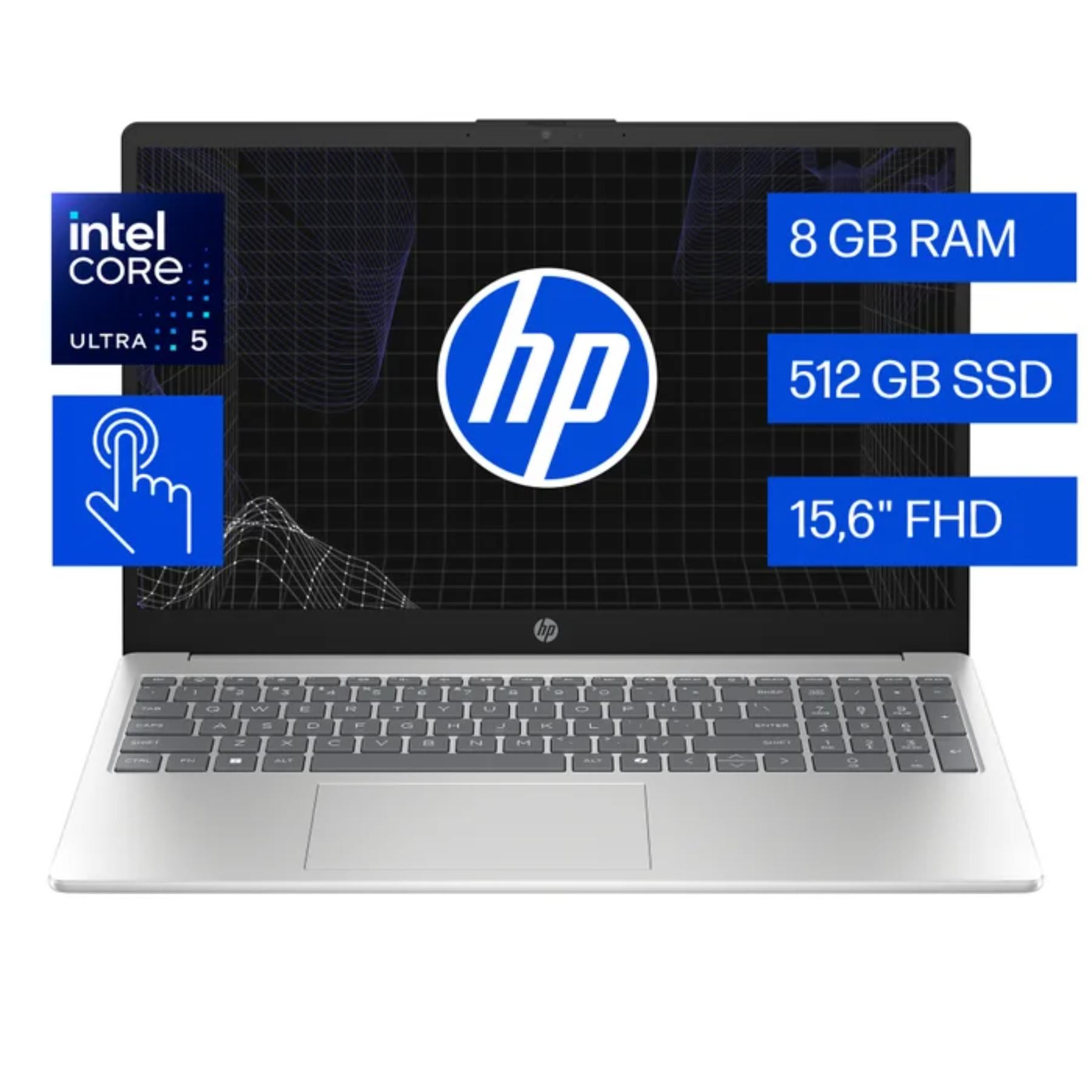 LAPTOP HP AI 15.6' TÁCTIL INTEL CORE ULTRA 5 512GB 8GB FHD WINDOWS 11 HOME 15-FD2351LA - 1