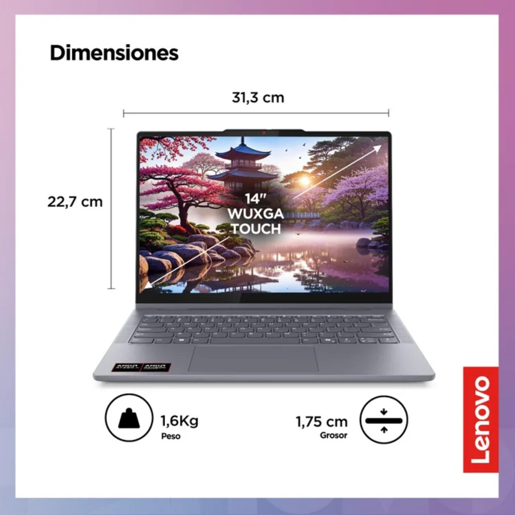 LAPTOP LENOVO IDEAPAD 5 2 EN 1 AMD RYZEN AI 7 16GB RAM 512GB SSD 14' TOUCH - 2
