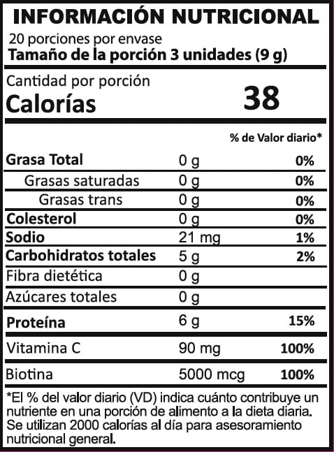 GUMMIES BIOTINA 5000 MCG FITOSANA - GOMITAS FUNCIONALES CON COLAGENO HIDROLIZADO VITAMINA C SABOR FRUTOS DEL BOSQUE 200G - 2