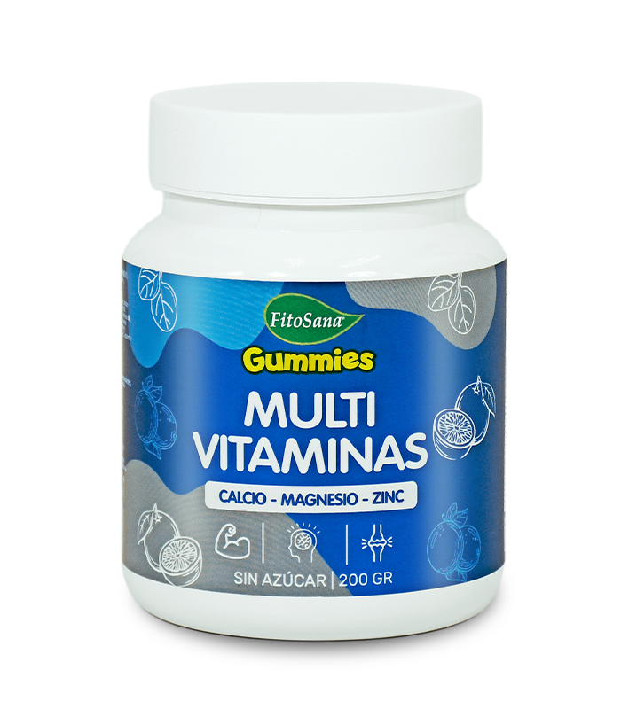 GUMMIES MULTIVITAMINAS FITOSANA - GOMITAS FUNCIONALES CA-MG-ZN, VIT. B C D E, SABOR NARANJA 200G - 1