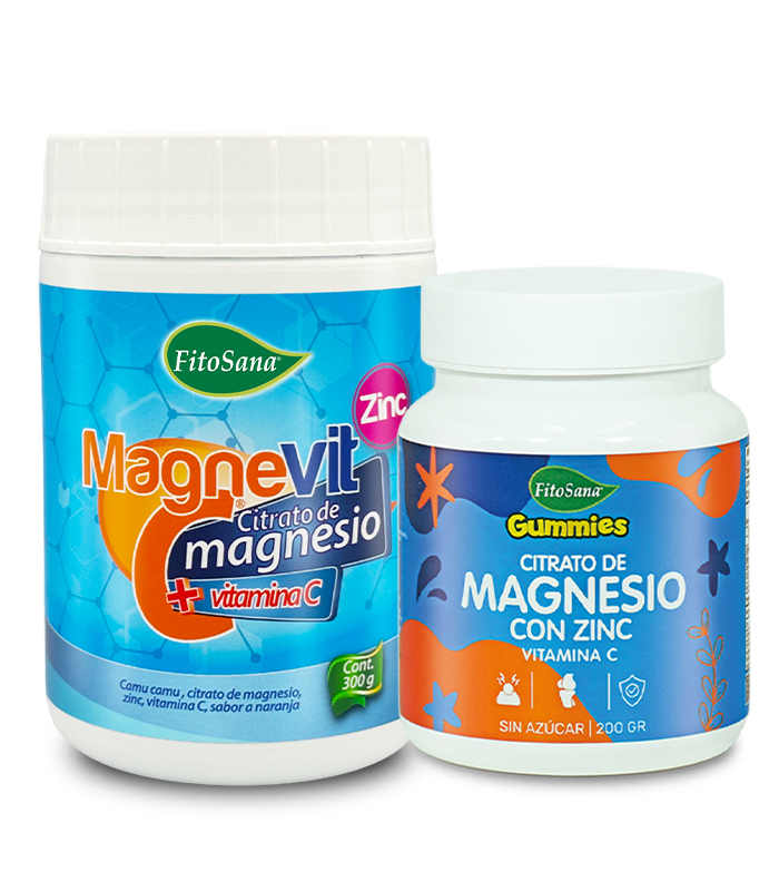 PACK FULL MAGNESIO (01 MAGNEVIT C 300G + 01 GUMMIES MAGNESIO 200G) FITOSANA - 1
