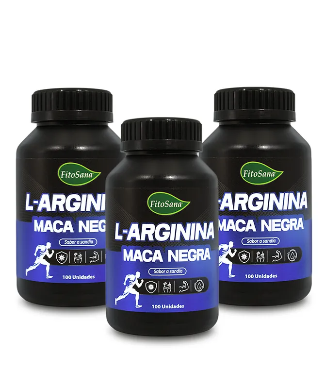 PACK 3 L-ARGININA CON MACA NEGRA FITOSANA - FRASCO 100U - 1