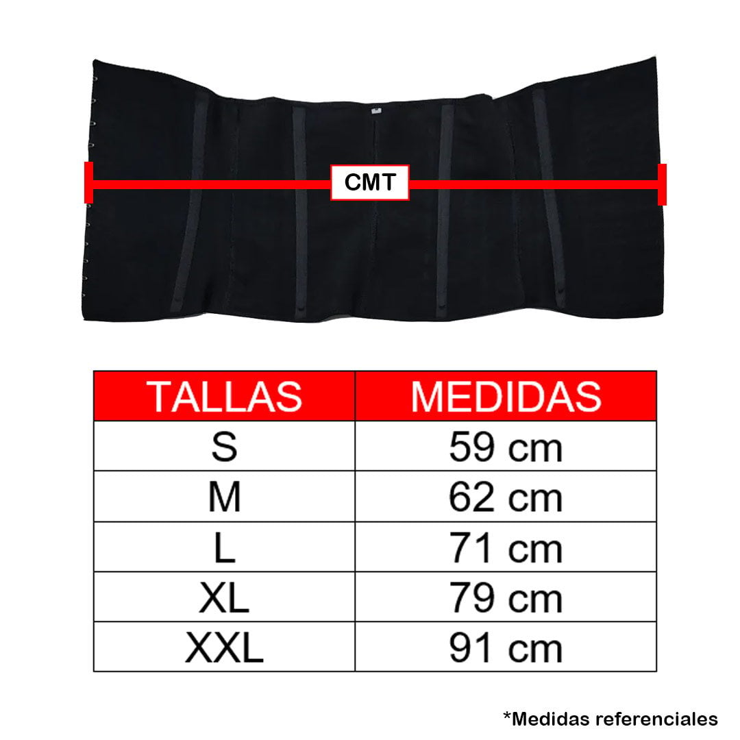 FAJA MUJER SILHOUETTE NEGRO CINTURILLA REDUCTOR ORIGINAL - 3