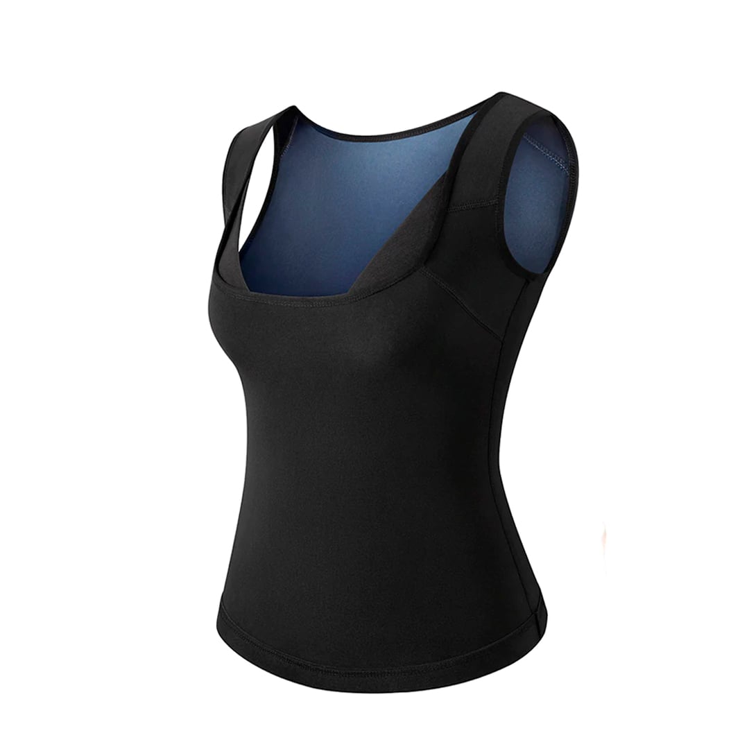 CHALECO MUJER NEGRO PACK MOLDEADOR SAUNA + 1 LIPOCREAM - 4