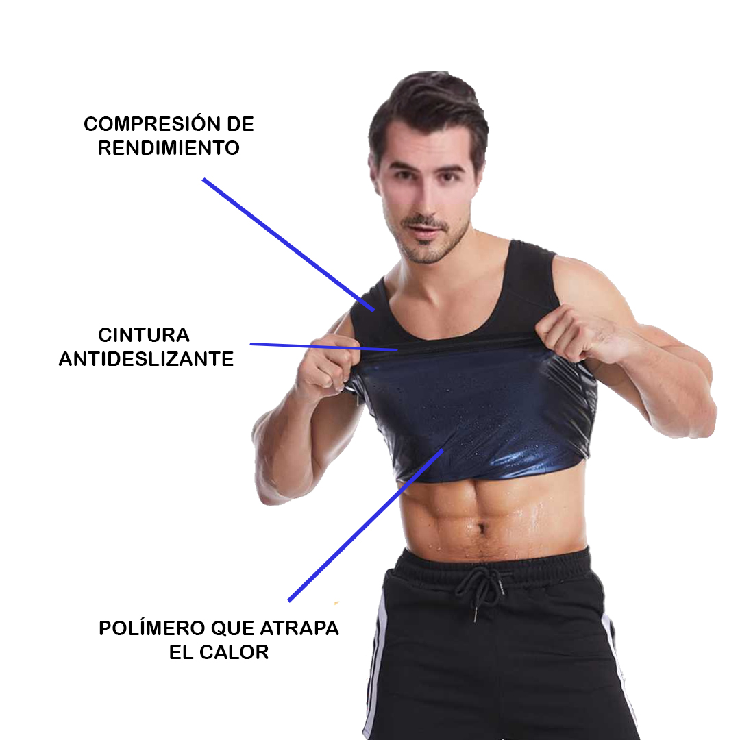 PACK CHALECO MOLDEADOR DE SAUNA PARA HOMBRE MÁS 1 LIPOCREAM - 2