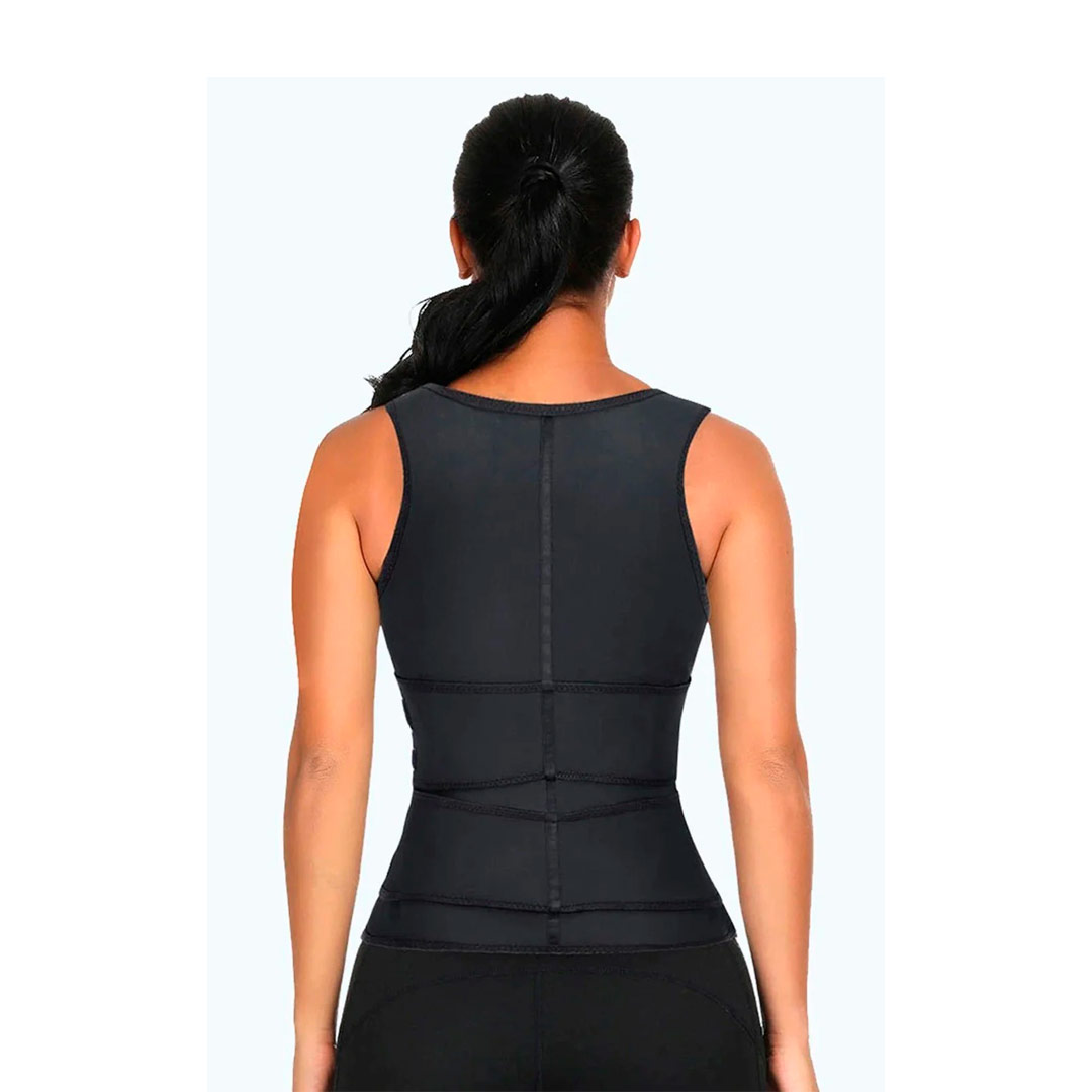 CHALECO FAJA MOLDEADOR CON DOBLE CINTURÓN NEOPRENO PARA MUJER - 3