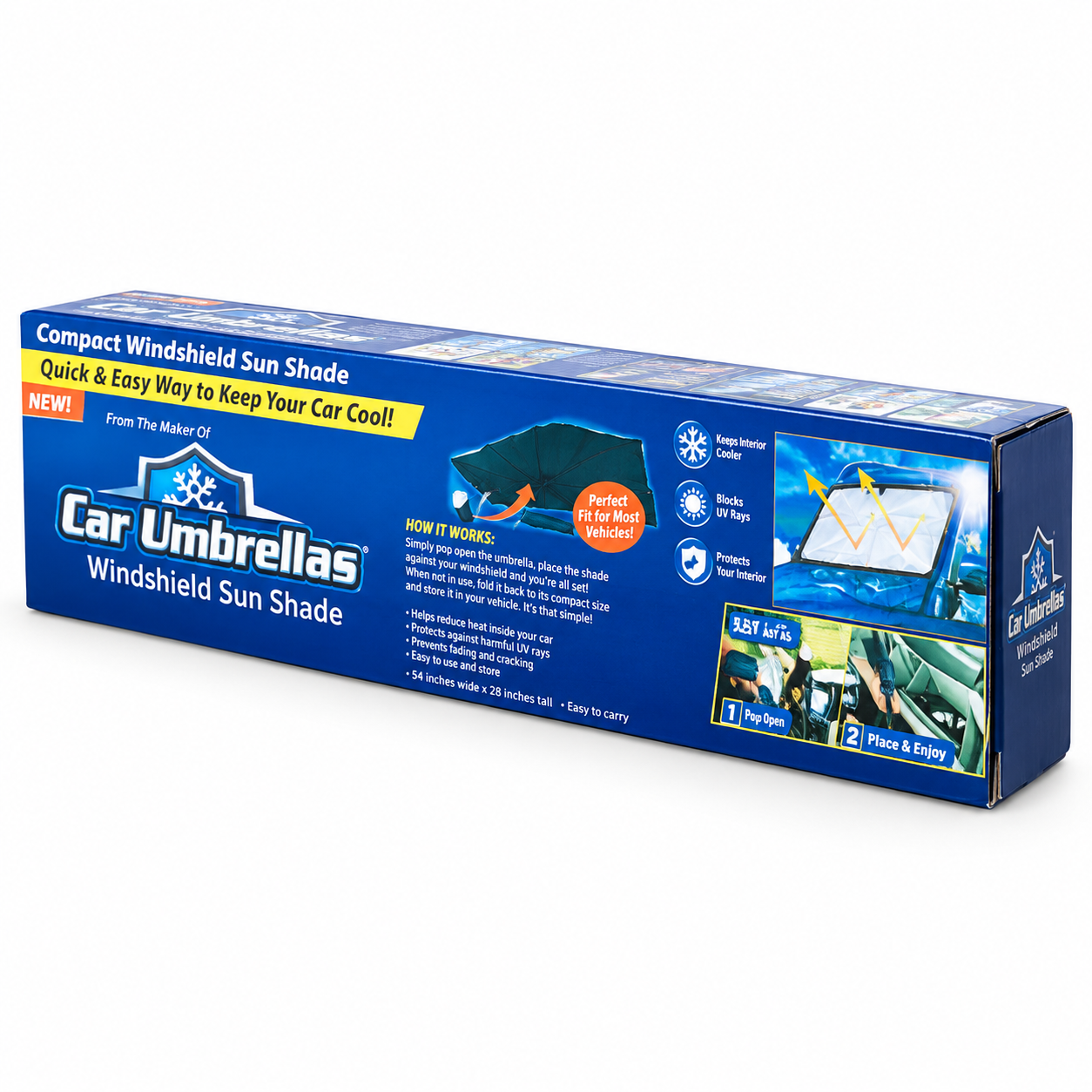 TAPASOL PARA AUTO PLEGABLE TIPO PARAGUAS PARA PARABRISAS - 6
