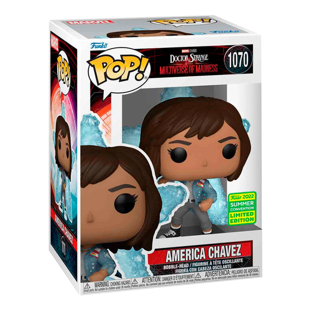 FIGURA FUNKO POP MARVEL DOCTOR STRANGE MULTIVERSE OF MADNESS AMERICA CHAVEZ #1070 SUMMER CONVETION LIMITED EDITION - 1
