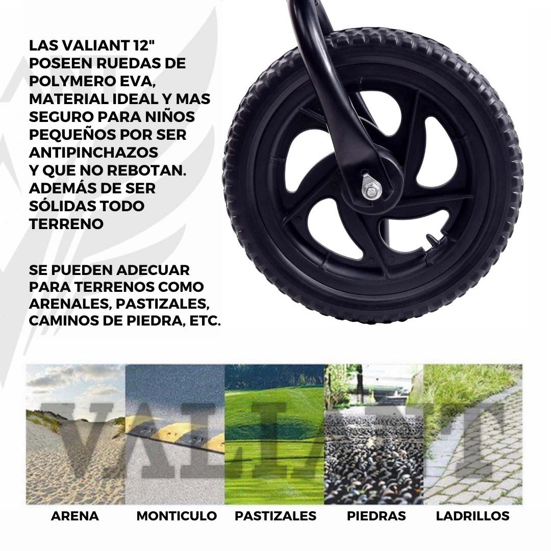 BICICLETA DE EQUILIBRIO PARA BEBES ARO 12 (1 A 4 AÑOS ) NEGRA - 5