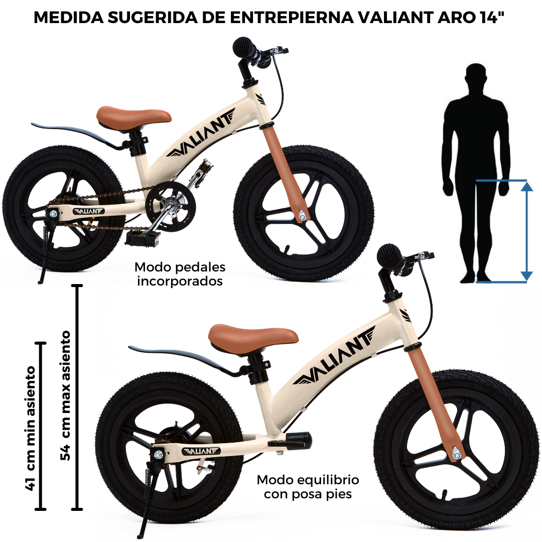 BICICLETA DE EQUILIBRIO ARO 14 3 EN 1 (3 A 6 AÑOS) BEIGE - 5