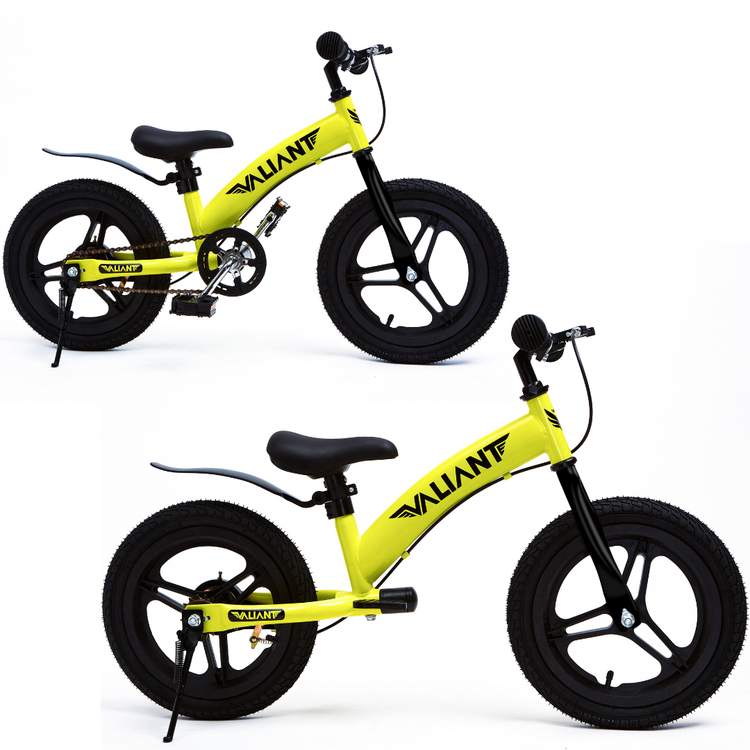 BICICLETA DE EQUILIBRIO ARO 16 3 EN 1 (4 A 8 AÑOS) AMARILLA - 1