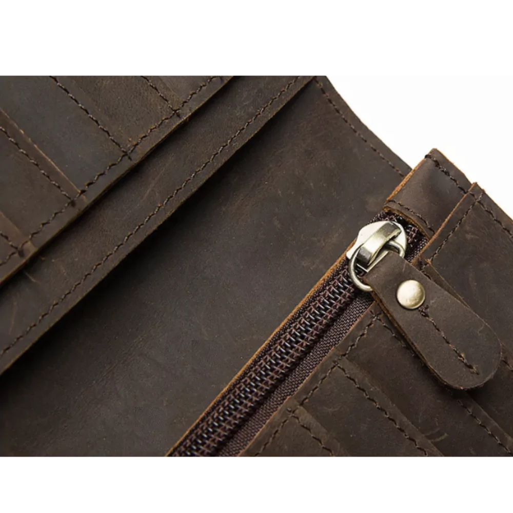 BILLETERA ARMUZ CUERO CAFÉ CON PROTECCIÓN RFID HOMBRE 8810 - 4