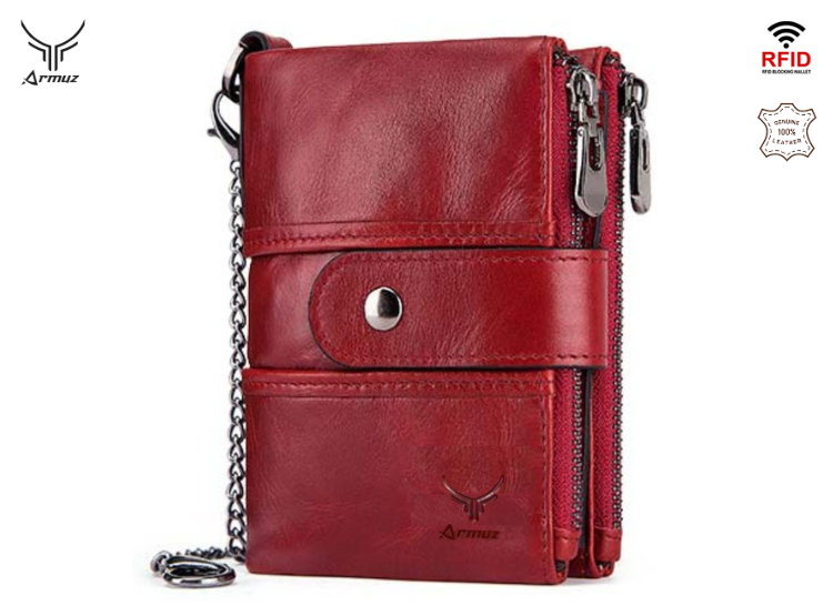 BILLETERA DE CUERO VACUNO CON PROTECCIÓN RFID. MUJER BP804 - 1