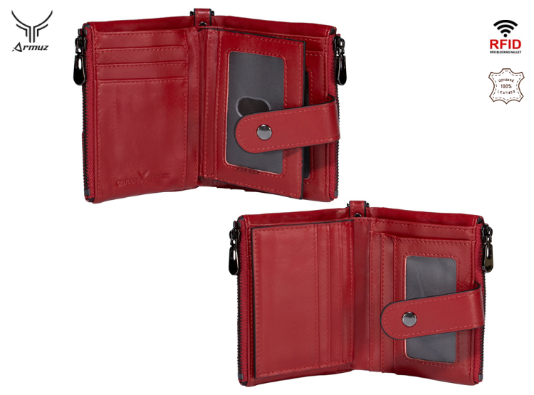BILLETERA DE CUERO VACUNO CON PROTECCIÓN RFID. MUJER BP804 - 2
