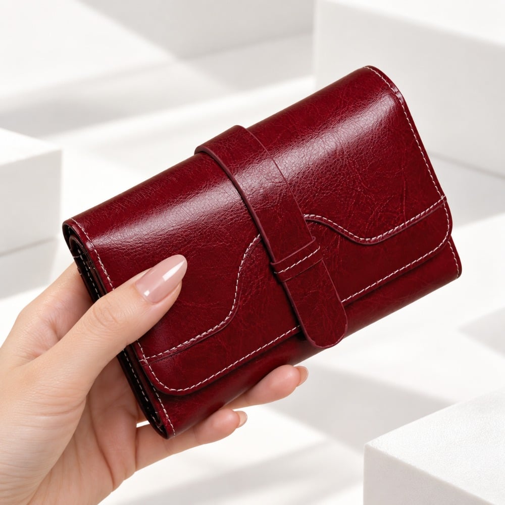BILLETERA DE CUERO VACUNO CON PROTECCIÓN RFID. MUJER WALX03 - 1