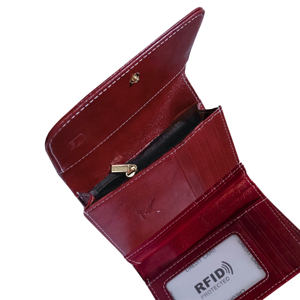 BILLETERA DE CUERO VACUNO CON PROTECCIÓN RFID. MUJER WALX03 - 4
