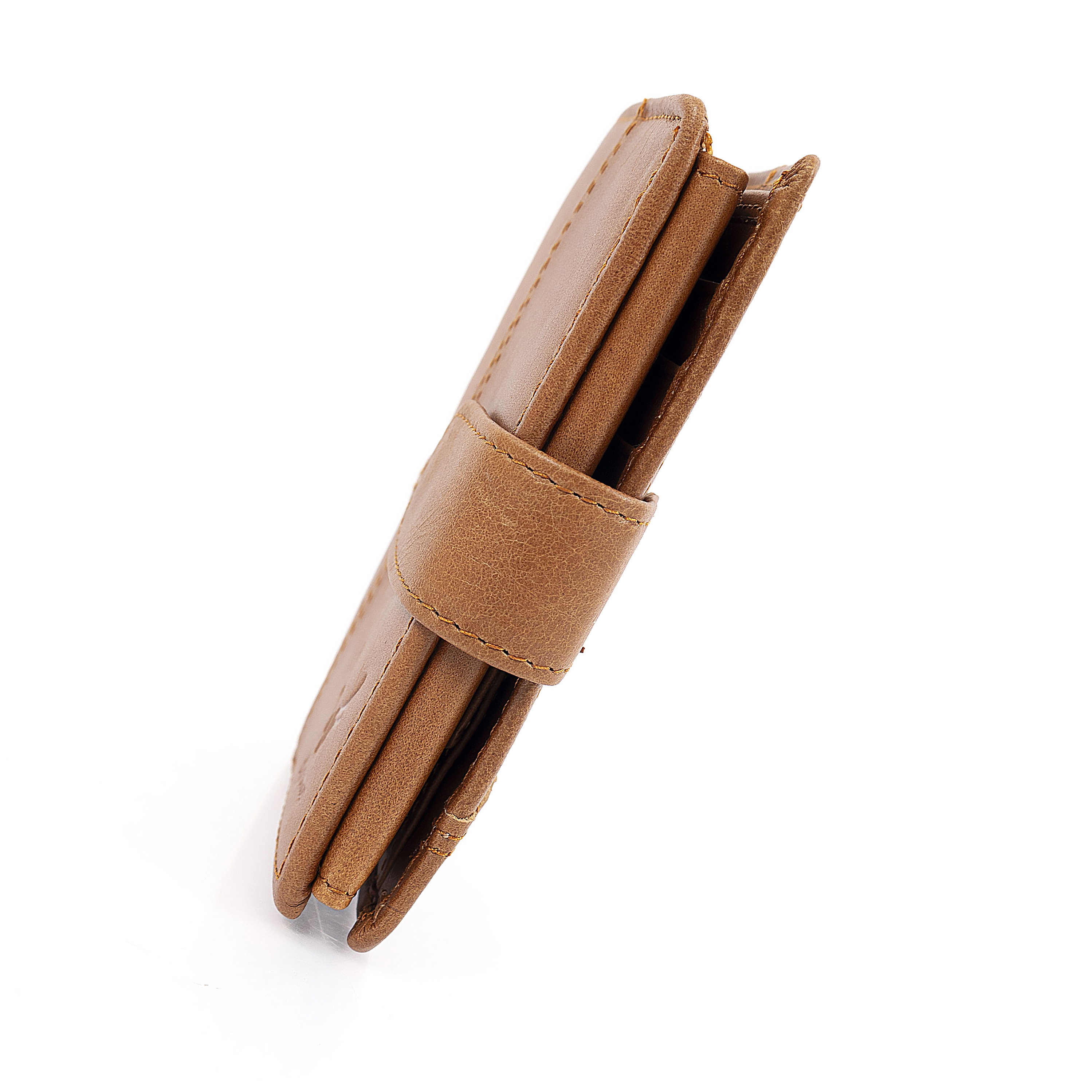 BILLETERA ARMUZ KA0061 CUERO CAMEL VACUNO CON PROTECCIÓN RFID COD - 5