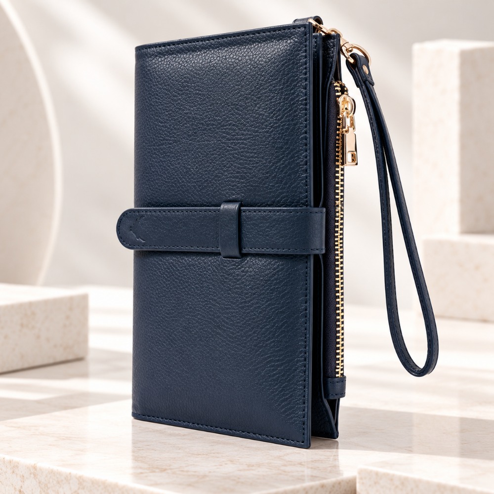 BILLETERA PORTA PASAPORTE DE CUERO VACUNO ARW03 MUJER - 1