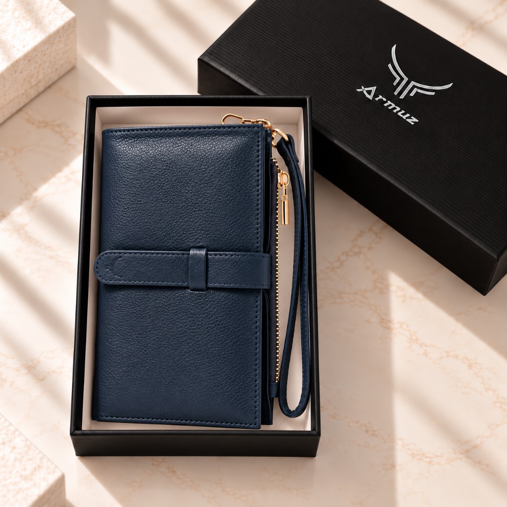BILLETERA PORTA PASAPORTE DE CUERO VACUNO ARW03 MUJER - 5