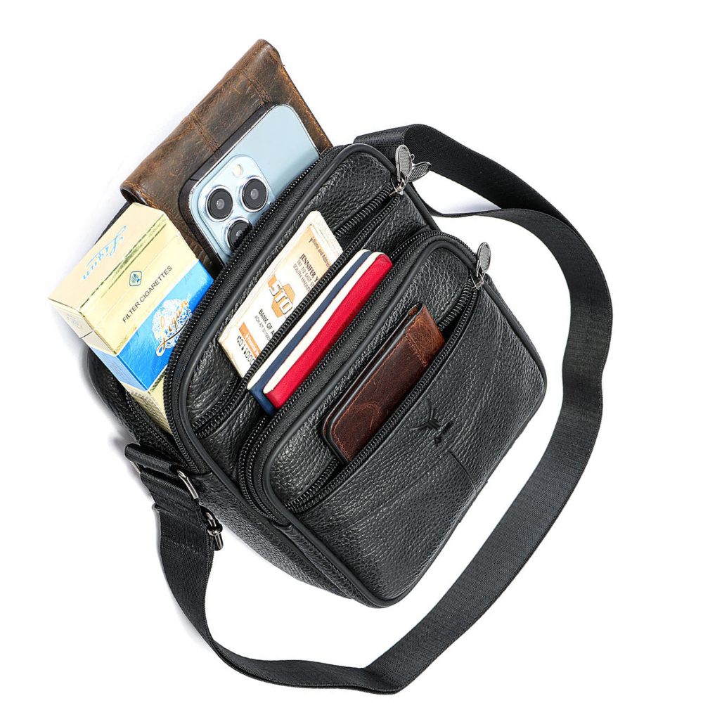 MORRAL DE CUERO VACUNO. HOMBRE. 6107 - 2