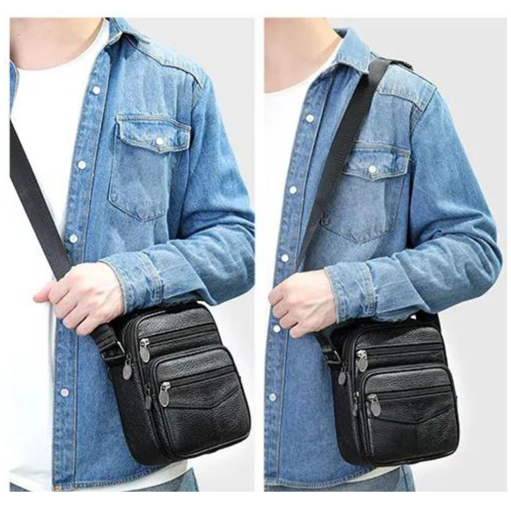 MORRAL DE CUERO VACUNO. HOMBRE. 6107 - 4