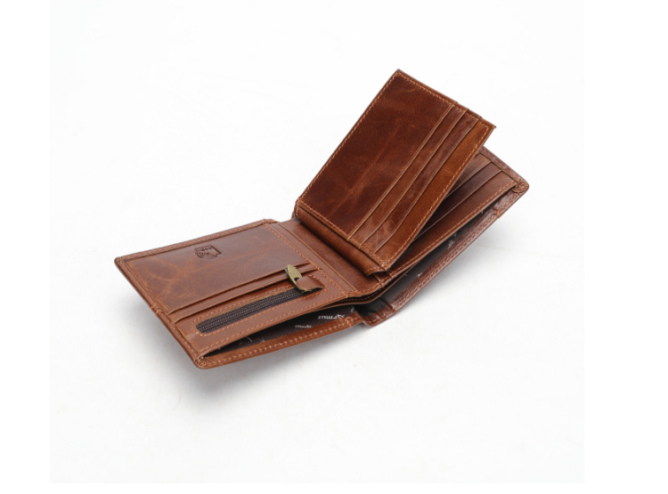 BILLETERA ARMUZ 8064 CUERO CAFÉ DISEÑO CLÁSICO CON RFID - 3
