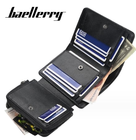 BILLETERA BAELLERRY CUERO VEGANO D9159 TRES CUERPOS - 3