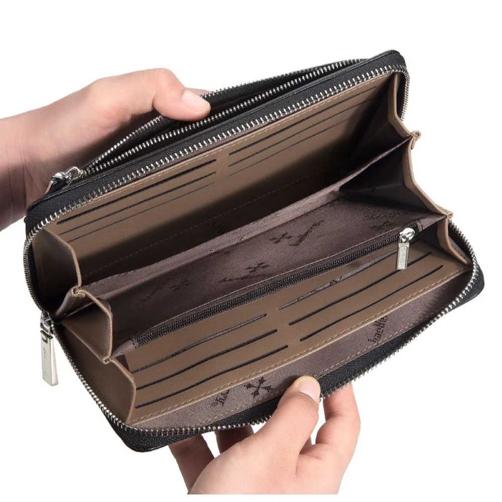 BILLETERA BAELLERRY S1081 CUERO VEGANO TIPO CHEQUERA - 6