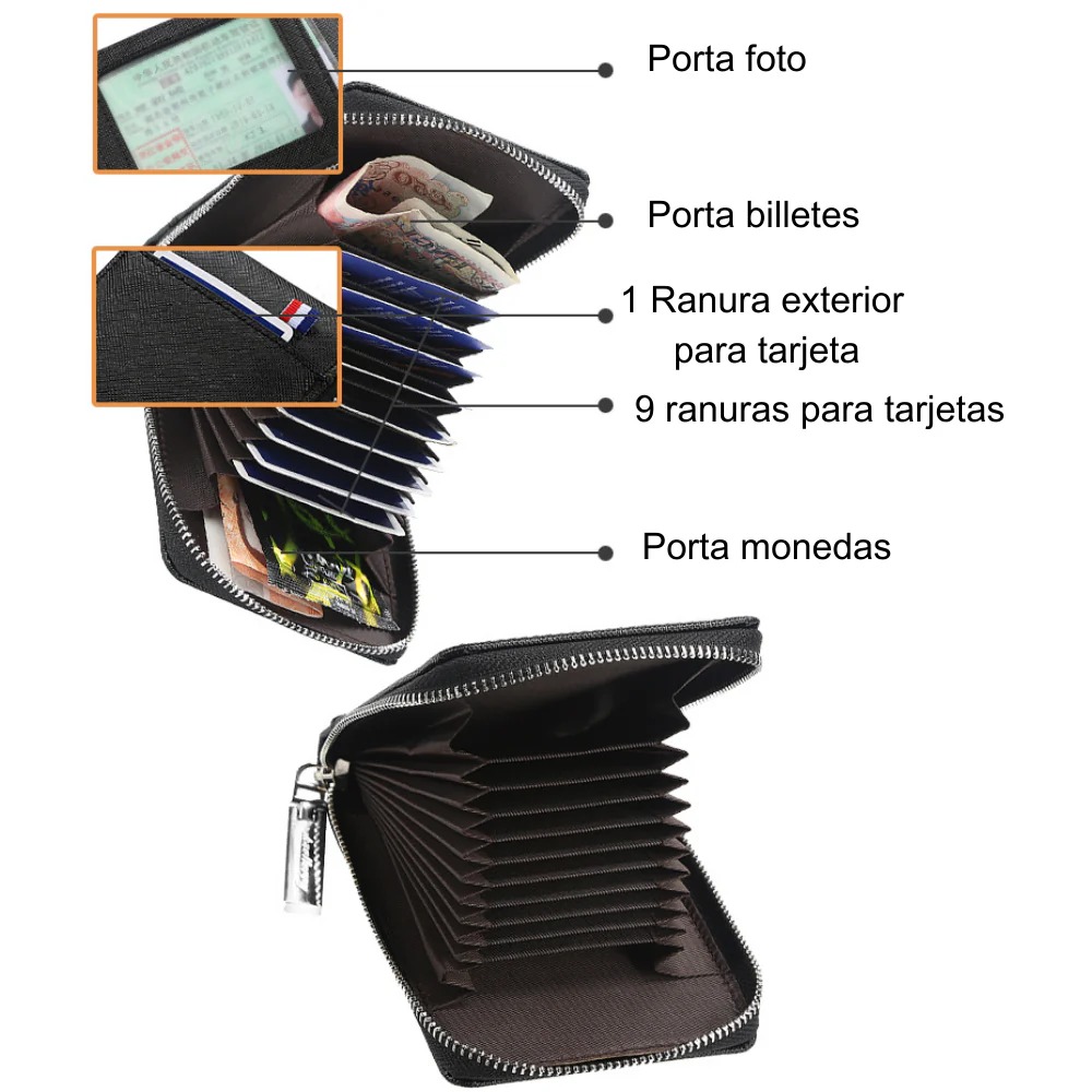 TARJETERO BAELLERRY K9105 CUERO VEGANO - 3