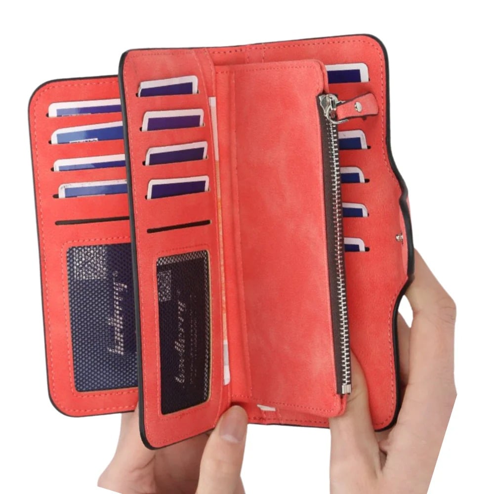 BILLETERA BAELLERRY N2345 CUERO VEGANO TIPO EJECUTIVA MUJER - 4