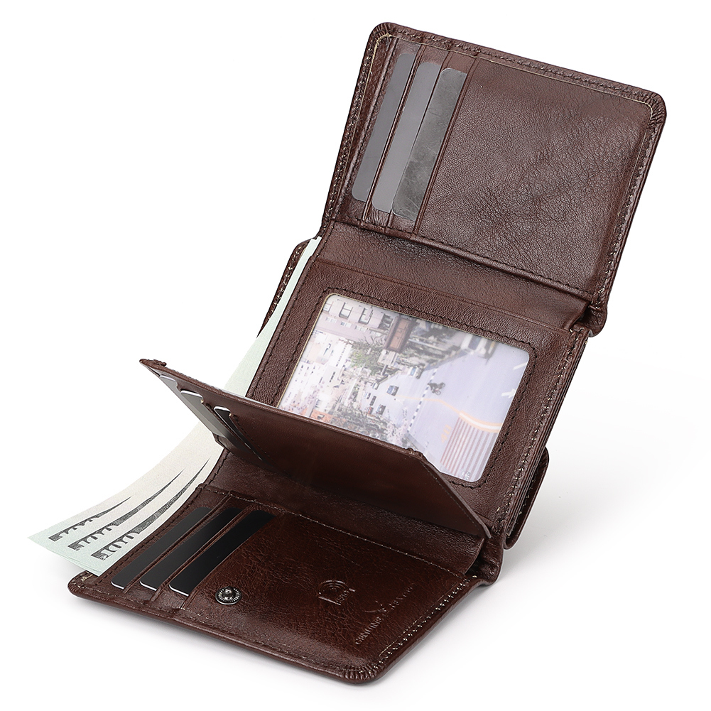 BILLETERA DE CUERO VACUNO DE TRES CUERPOS NOVI AR21 CON RFID. HOMBRE - 3