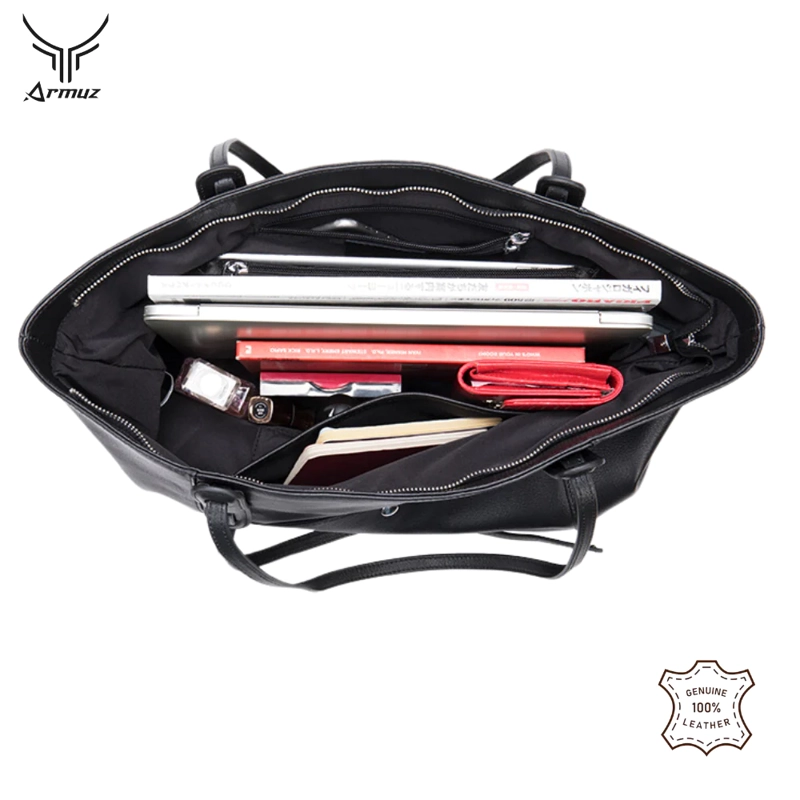 BOLSO DE CUERO VACUNO 8175 DE AMPLIA CAPACIDAD - 2
